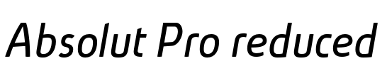 Absolut Pro reduced Font Image