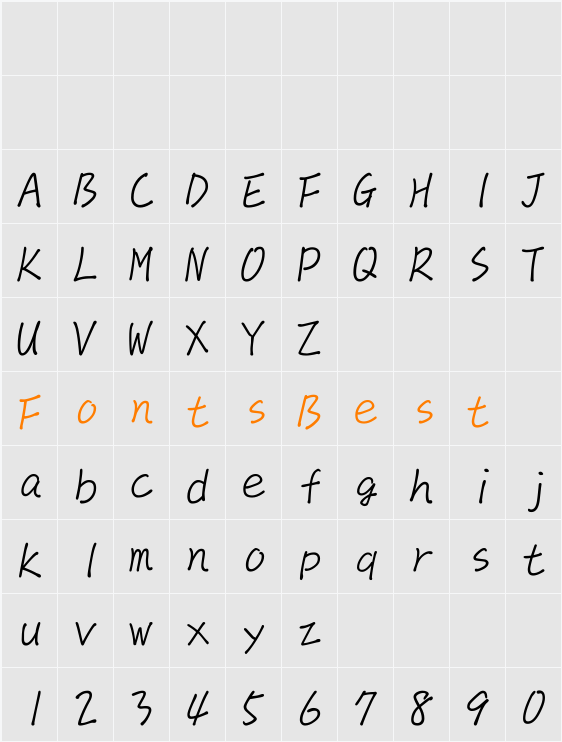 DFChuW4U-B5 Character Map