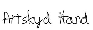 Artskyd Hand Font Image