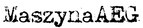 MaszynaAEG Font Image