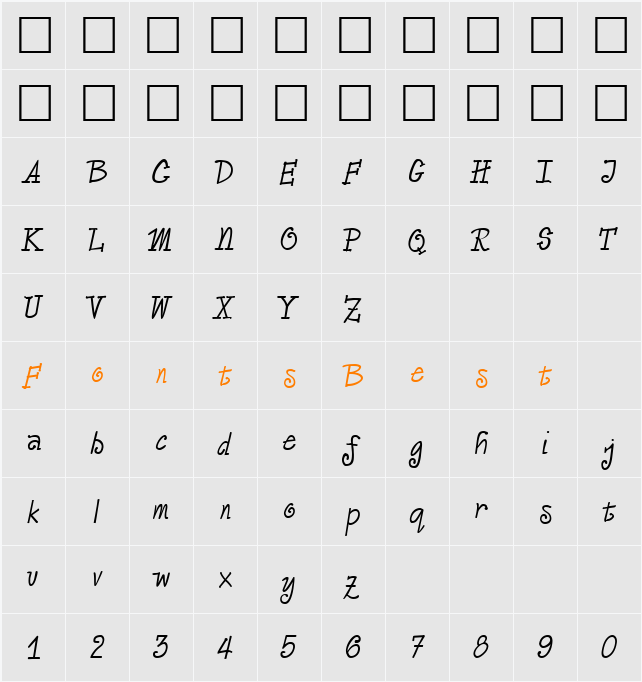 Cory Character Map