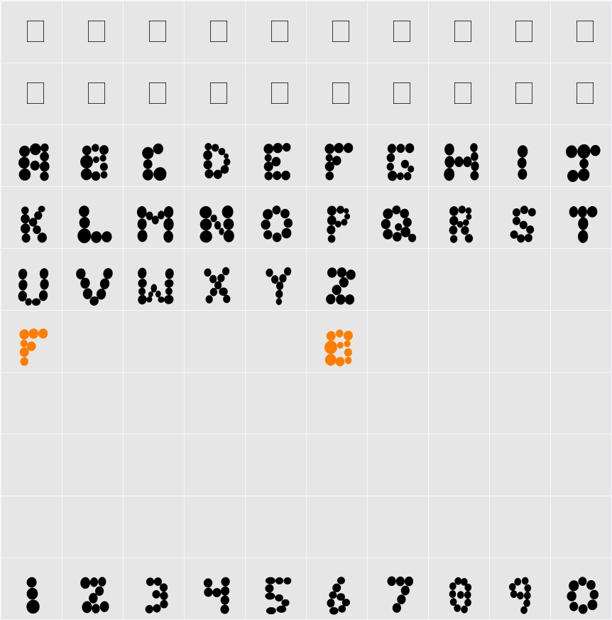 AEZzipedity Character Map