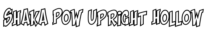 Shaka Pow Upright Hollow Font Image