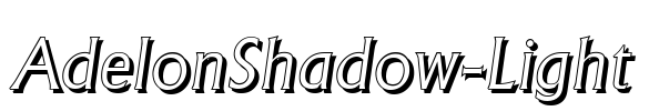 AdelonShadow-Light Font Image