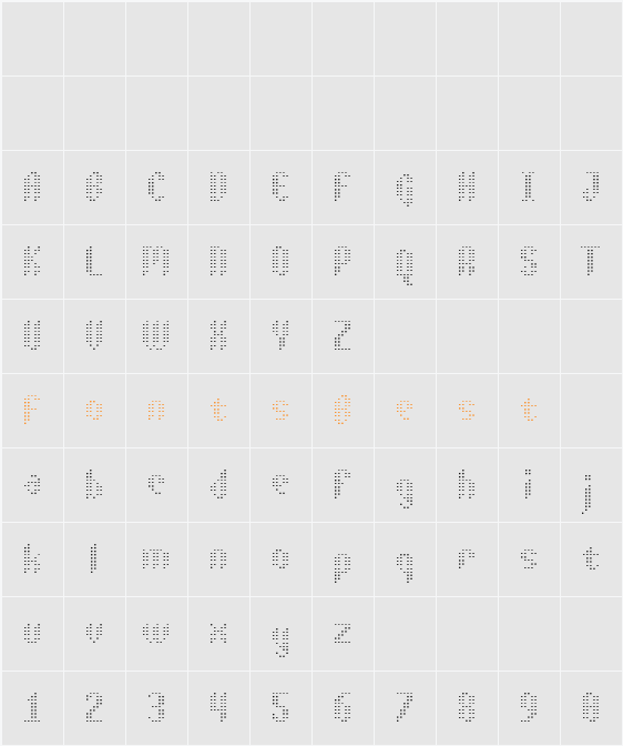 Asterix Light Character Map