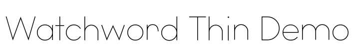 Watchword Thin Demo Font Image