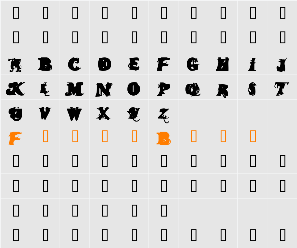 Again and Again Character Map