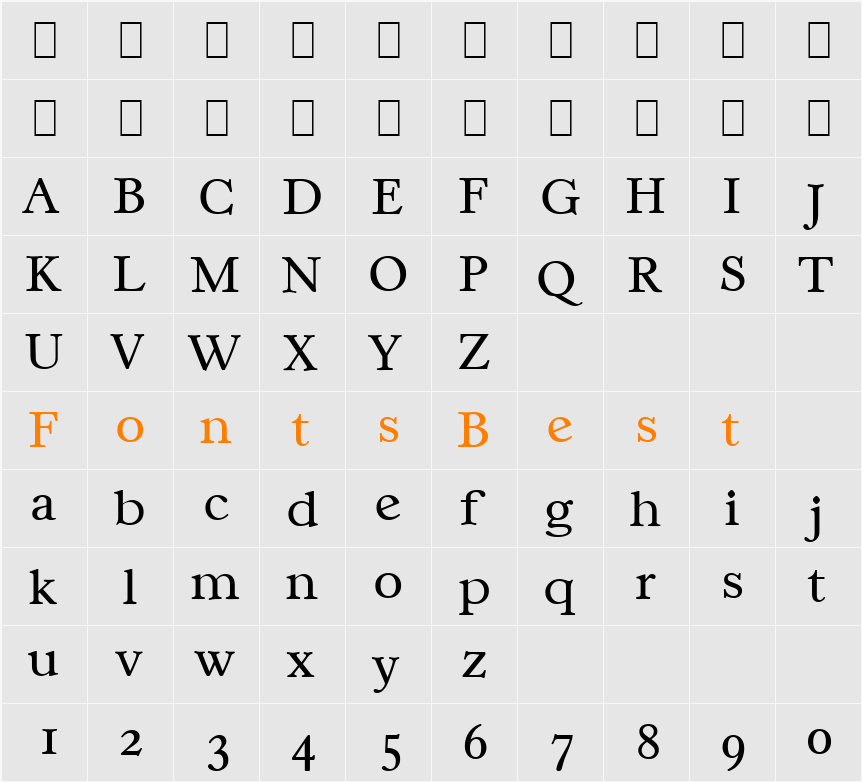 Casablanca-Serial-Light Character Map