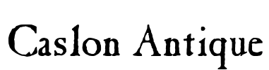 Caslon Antique Font Image