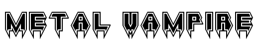 Metal Vampire Font Image