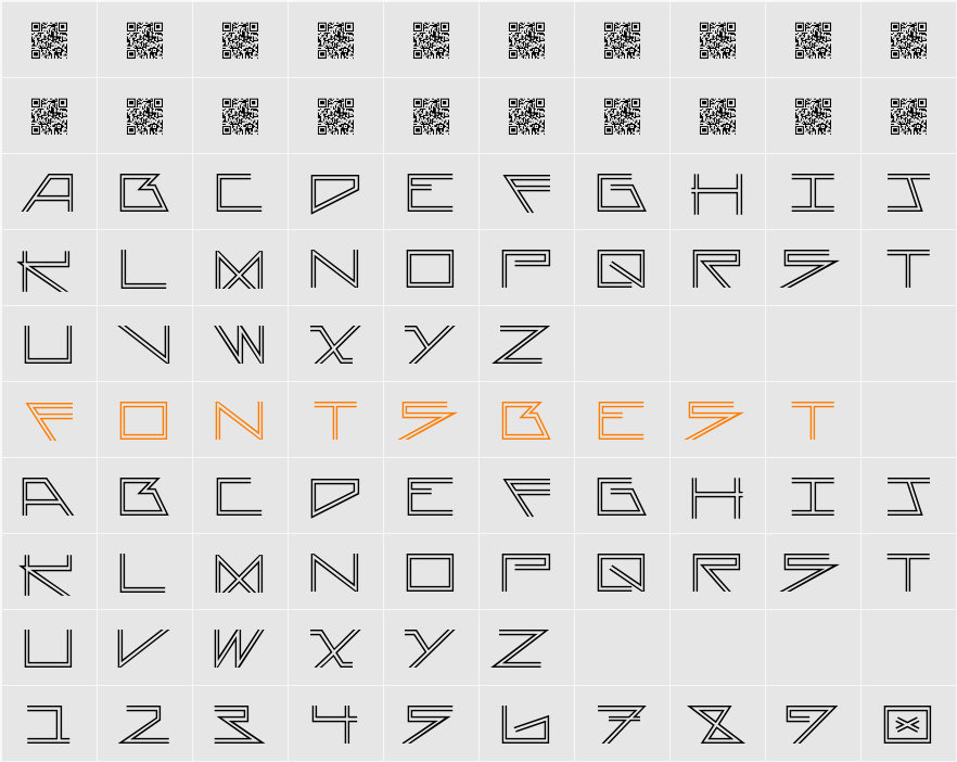 AsteriskDoubleLine Character Map