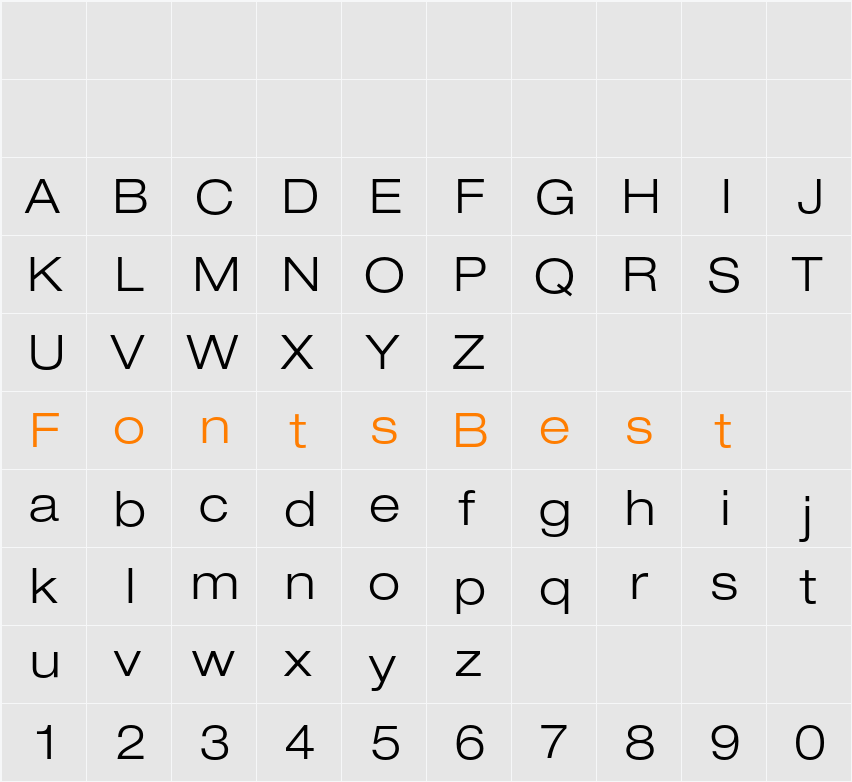 Helvetica Neue LT Character Map