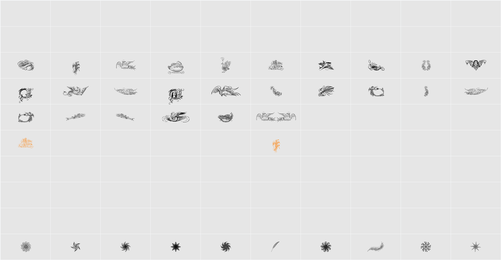 CaligrafiaDivina Character Map