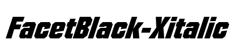 FacetBlack-Xitalic Font Image