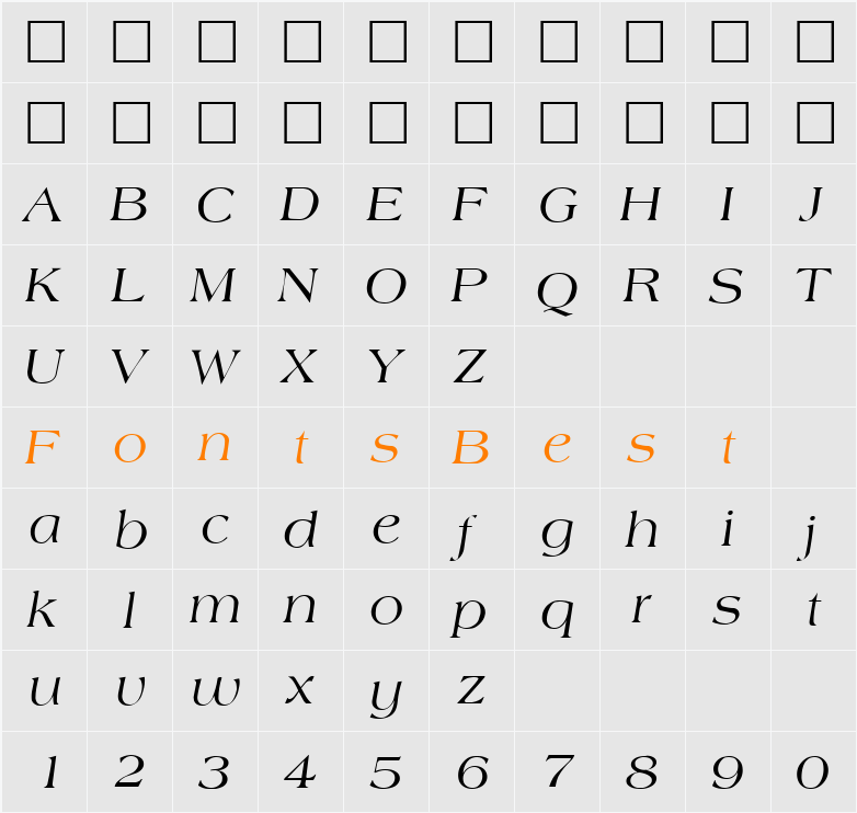 Amphion Character Map