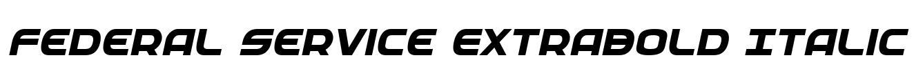 Federal Service ExtraBold Italic