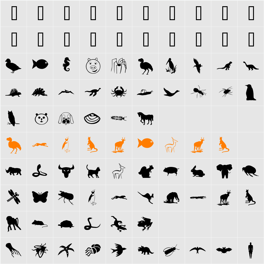 Animals 2 Character Map