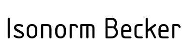 Isonorm Becker Font Image