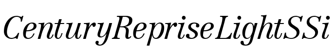 CenturyRepriseLightSSi Font Image