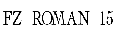 FZ ROMAN 15 Font Image