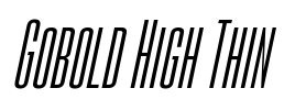 Gobold High Thin Font Image