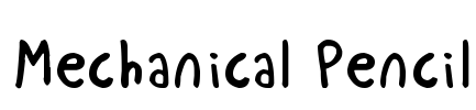 Mechanical Pencil Font Image