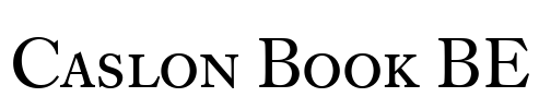 Caslon Book BE Font Image