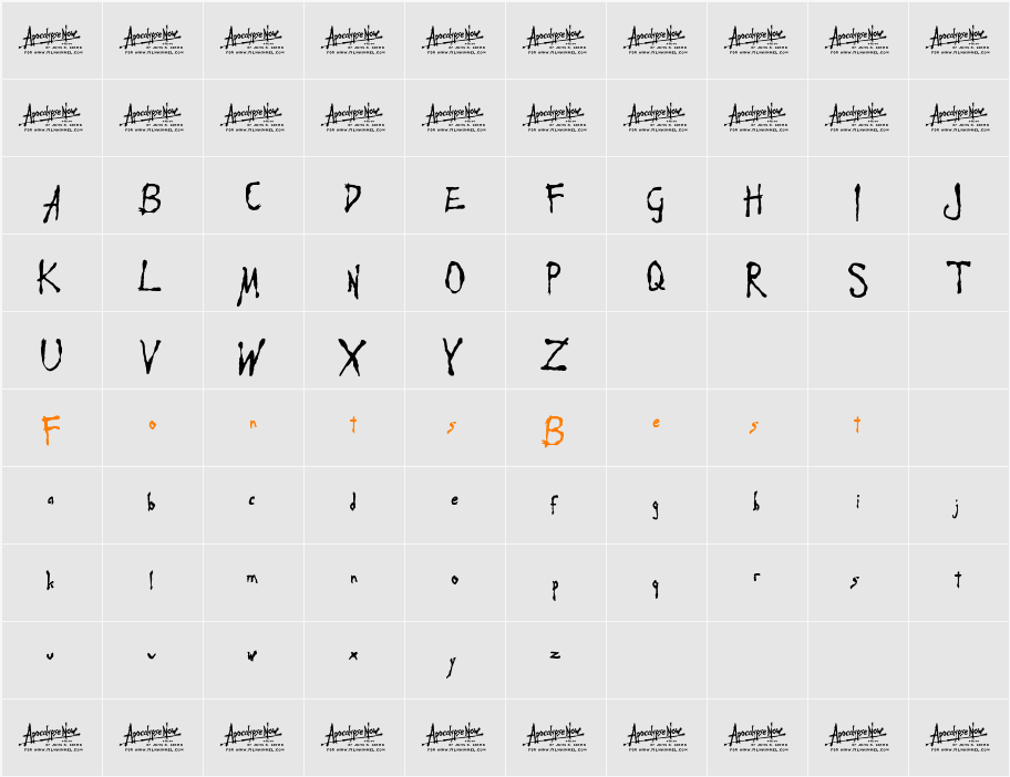 Apocalypse Now Character Map