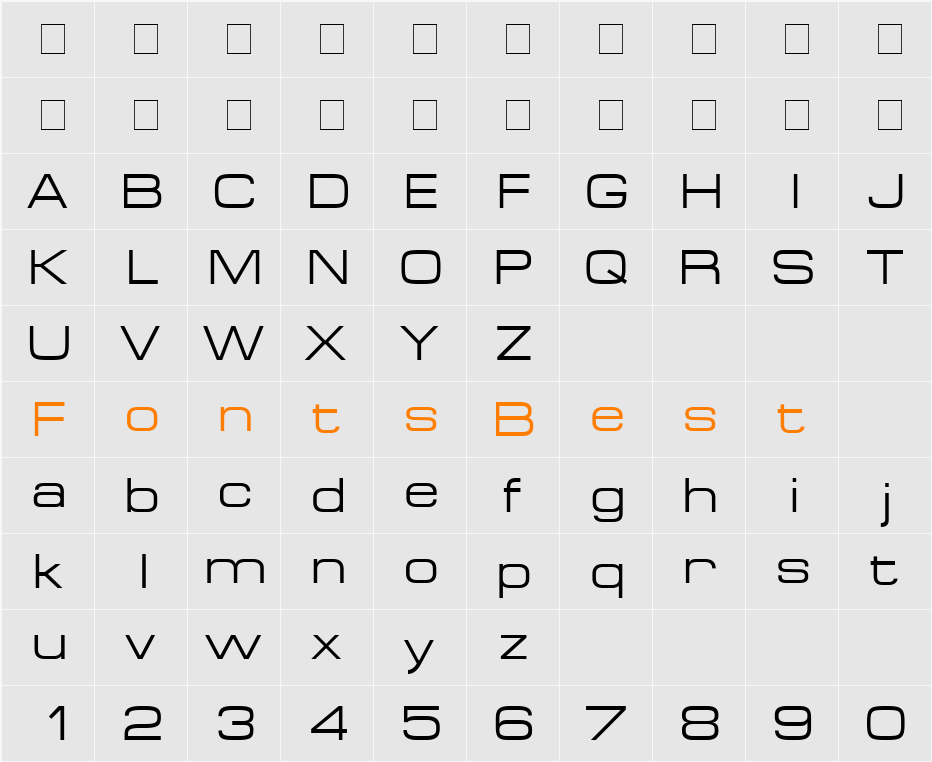 Minima Expanded SSi Character Map