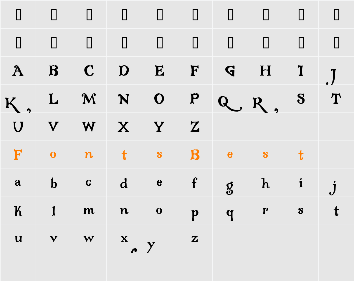 JI-Foster Character Map