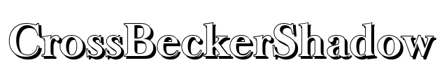 CrossBeckerShadow Font Image