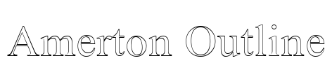 Amerton Outline Font Image