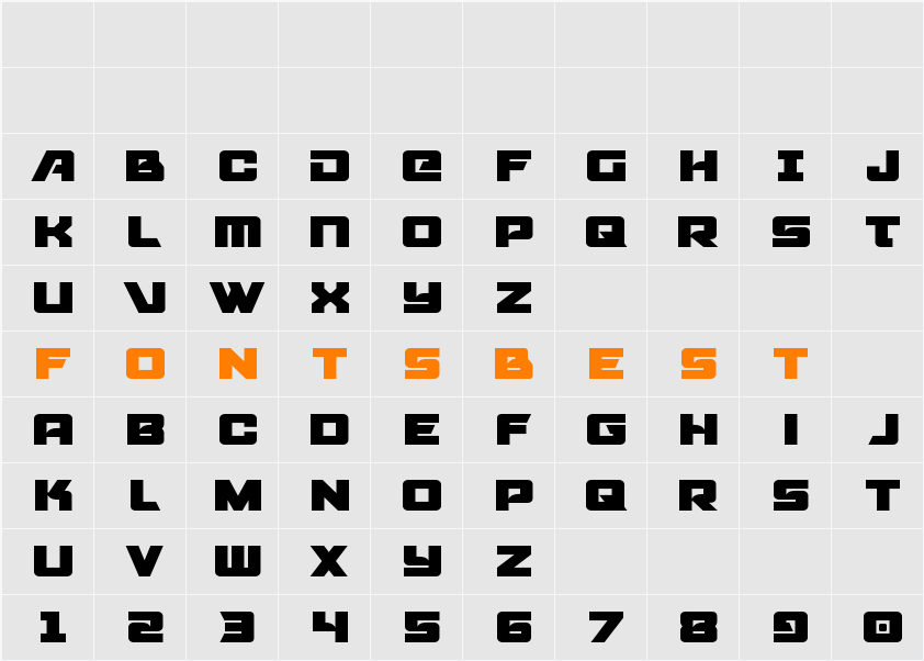 Aircruiser Title Character Map