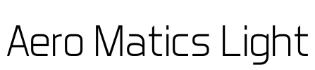 Aero Matics Light Font Image