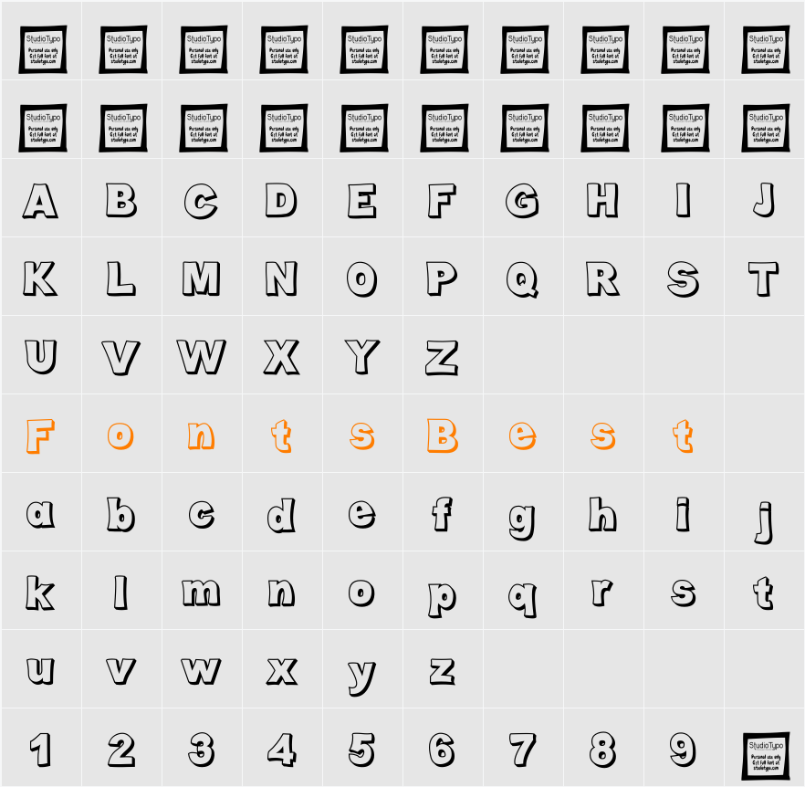 Cabold Comic Character Map