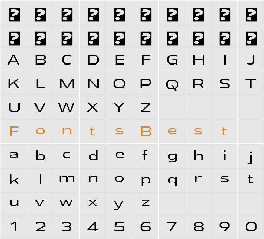 Athabasca Ex Bk Character Map