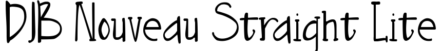 DJB Nouveau Straight Lite Font Image