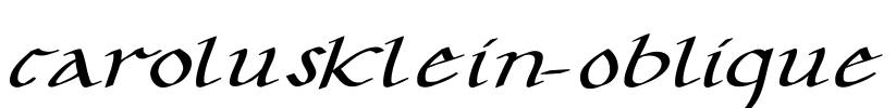 CarolusKlein-Oblique Font Image