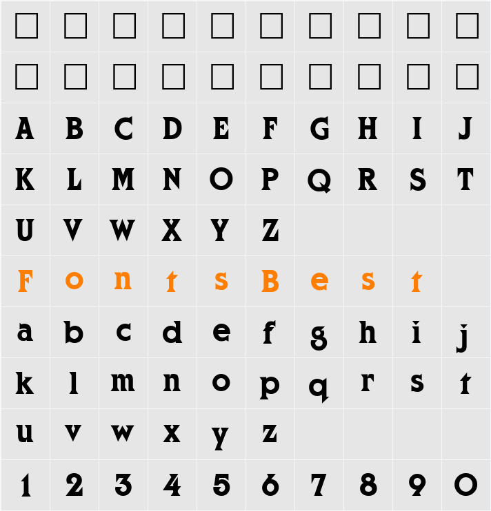 Cortez Character Map