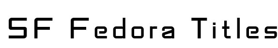 SF Fedora Titles Font Image