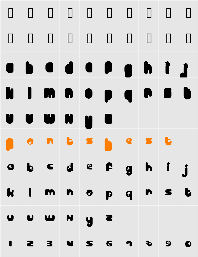 JI-Hexone Character Map