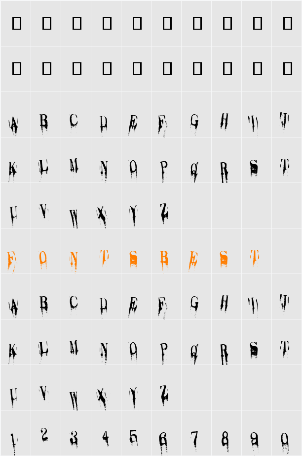 Caracura Character Map