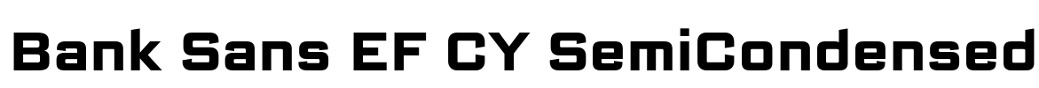 Bank Sans EF CY SemiCondensed Font Image