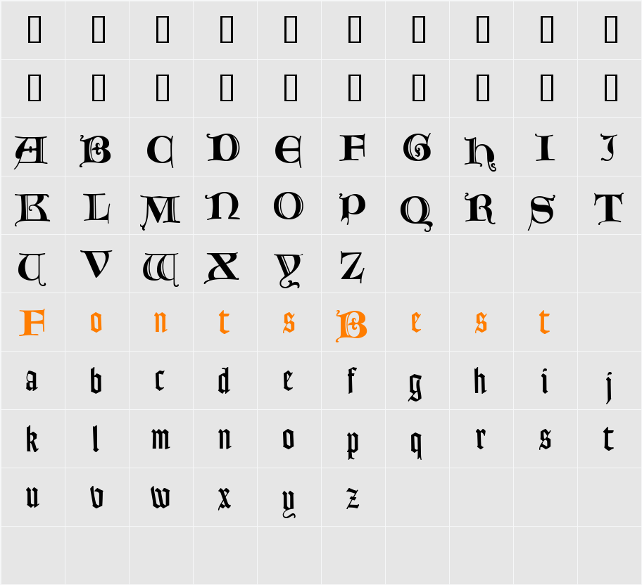 JI-Impart Character Map