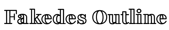 Fakedes Outline Font Image