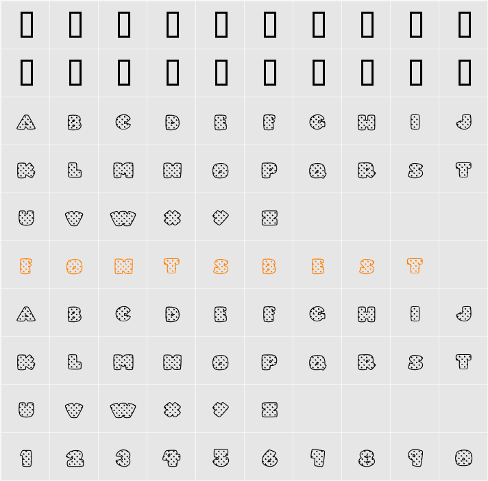 Fatty Heart Filled Character Map