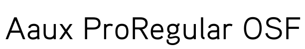 Aaux ProRegular OSF Font Image