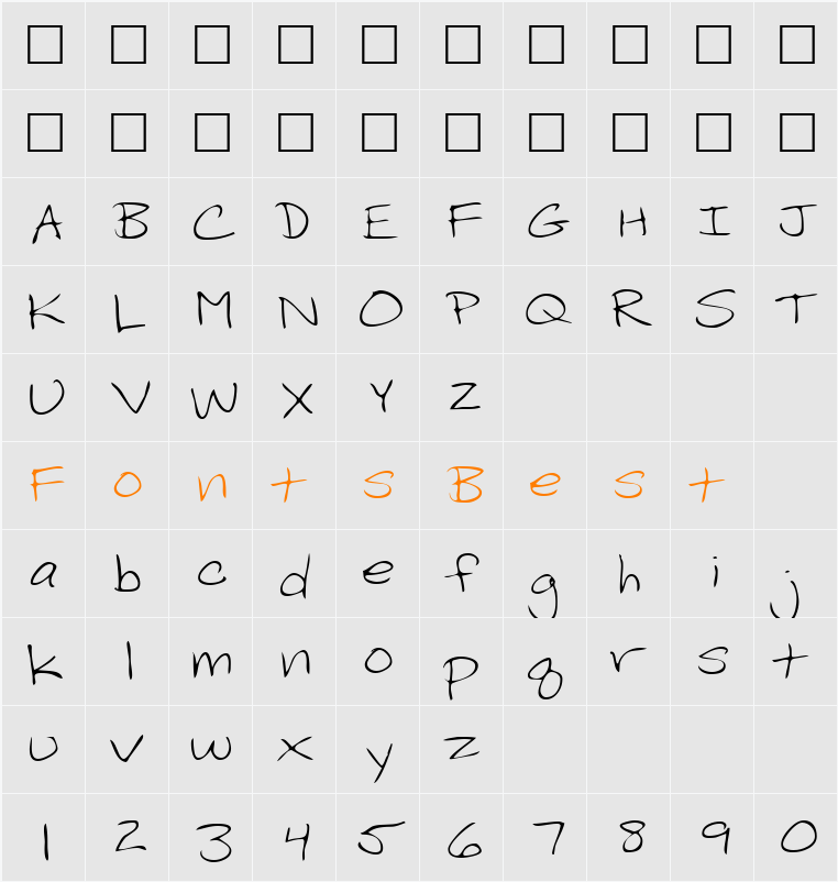 MiriamsHand Character Map