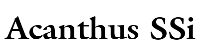 Acanthus SSi Font Image