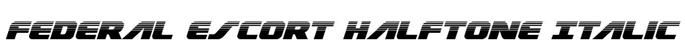 Federal Escort Halftone Italic